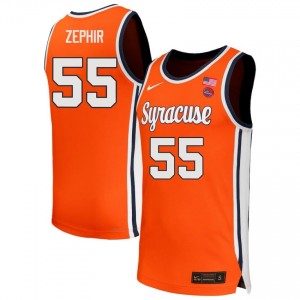 #55 Bryce Zephir Syracuse Orange Orange Men's Jerseys University College Basketball 922912-968
