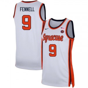 #9 Luke Fennell Cuse Orange White Men's Jersey 2025-26 College Basketball 972611-475