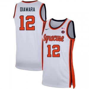 #12 Tiefing Diawara Cuse White Mens Jersey Alumni College Basketball 294069-350