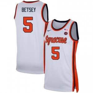 #5 Tyler Betsey Cuse White Men's Jersey Replica College Basketball 669388-324