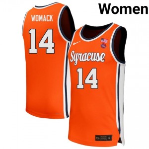 #14 Aaron Womack Orange Orange Womens Jersey Replica College Basketball 107656-878