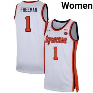 #1 Donnie Freeman Syracuse White Women's Jerseys Alumni College Basketball 654106-356