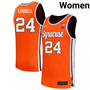 #24 Noah Lobdell Cuse Orange Women's Jersey Limited College Basketball 559274-321
