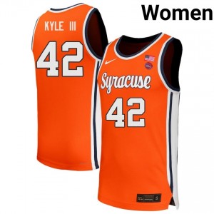 #42 William Kyle III Orange Orange Women's Jerseys High School College Basketball 671458-160