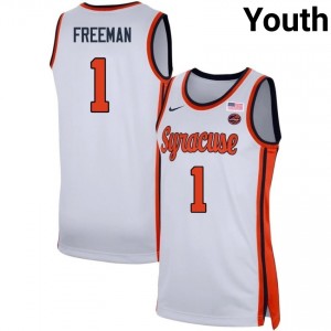 #1 Donnie Freeman Orange White Youth Jersey Limited College Basketball 134845-588
