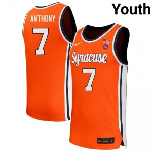 #7 Kiyan Anthony Cuse Orange Youth Jerseys 2025 College Basketball 485092-783