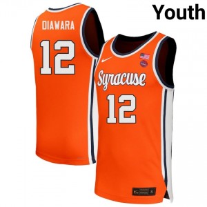 #12 Tiefing Diawara Cuse Orange Orange Youth Jersey High School College Basketball 843666-867