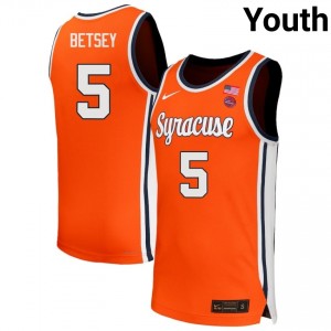 #5 Tyler Betsey Syracuse Orange Youth Jersey 2025-26 College Basketball 225353-756